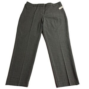 TALBOTS Women’s Curvy Trousers Size 16 Gray Dress Pants Glen Plaid Straight NWT